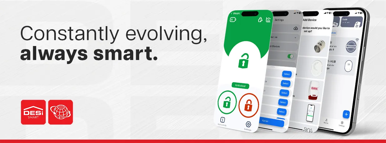 DESi Smart app &mdash; lock, unlock, and share e-keys